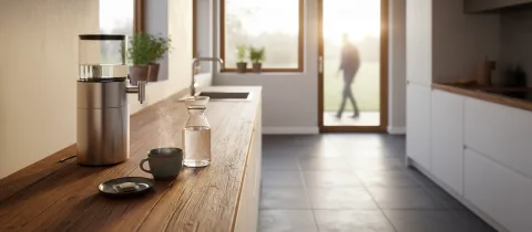 Illustration: Wasserspender in einer Küche zu Hause